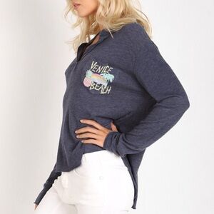 NWT Wildfox Venice Rainbow Henley